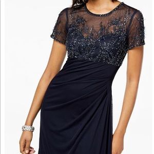 Xscape beaded illusion gown